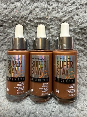 Maybelline Super Stay 24H Skin Tint 368 Deep 30mL Lot 3 New Vitamin C Makeup
