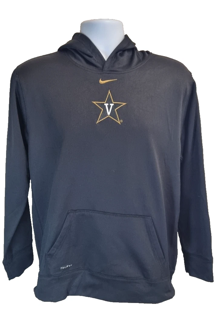 Nike Therma-FIT Vanderbilt Commodores Hoodie Men's XL Black Fleece Pullover NCAA