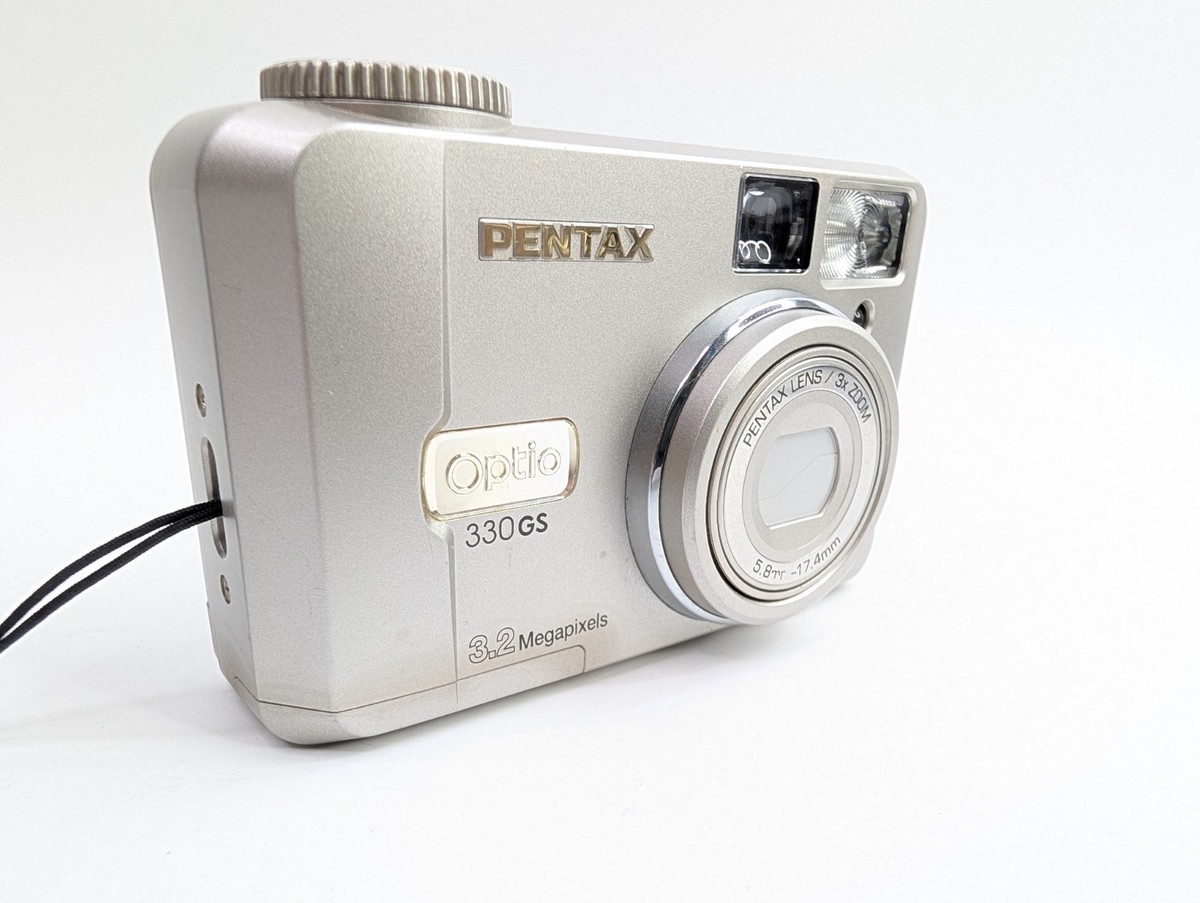 PENTAX Optio 330 GS シルバー ペンタックス オプティオ Pentax Digital Camera Optio 330 GS 3.2MP Silver Flip Screen