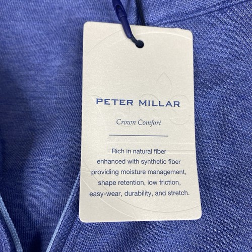 Peter Millar Crown Comfort Quarter Zip Sweater Men’s Size XXL Blue - Picture 10 of 11