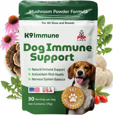 K9 Immune, All-Natural Mushroom Powder for Dogs for Immunity, Digestion, Joints,