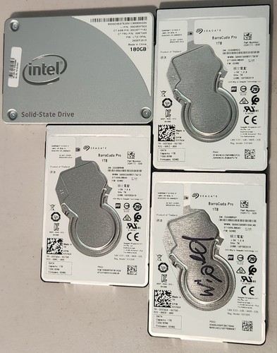(Seagate 1TB-HDD X3) + 180GB-SSD *FOR PARTS, Low Health/Bad Sectors