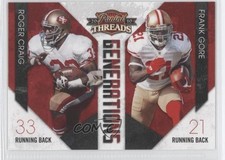 2010 Panini Threads Generations Roger Craig Frank Gore #14 w1s