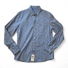 NWT Tommy Hilfiger Slim Fit size M 15-15 1/2 blue button up shirt with logo