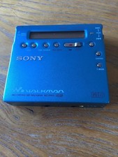Vintage Sony MD Walkman - Portable MiniDisc Player/Recorder - Blue MZ-R900/L