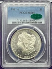 1881-S $1 MORGAN SILVER DOLLAR PCGS MS 66 CAC SUPERB GEM
