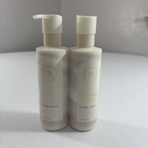 2x Bath & Body Works Empfindliche Haut KOLLOIDALE HAFERFLOCKEN Körperlotion 7,8 flüssige Unzen Milch