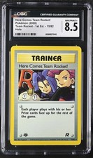 CGC 8.5 Here Comes Team Rocket! Team Rocket 1st Edition 15/82 Holo Pokemon Card