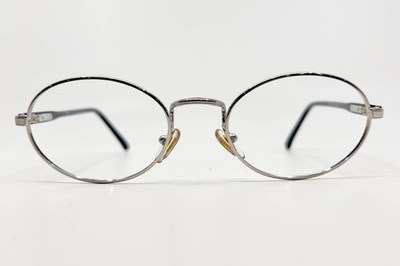 Safilo Eyeglasses Frames New Orleans 010 Shiny Silver Half Rim 52-20-135