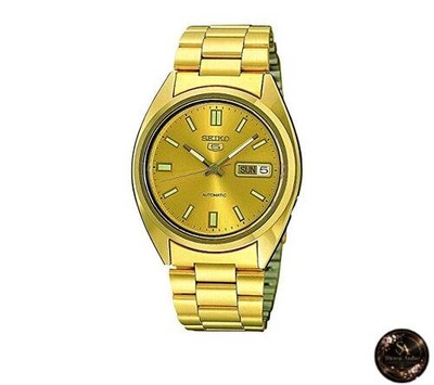 Seiko Series 5 Automatic Gold Dial Herrenuhr SNXS80K1 Gold Modern