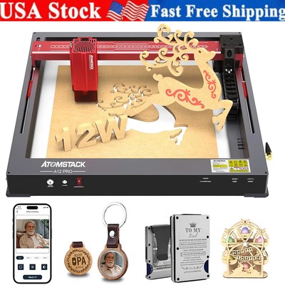 ATOMSTACK A12 Pro Laser Engraving Cutting Machine 12W Laser Engraver