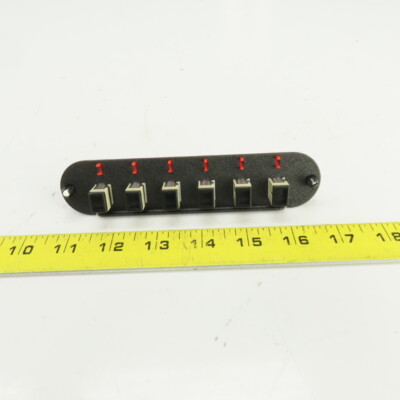Corning CCH-CP06-56 6 Port Fiber Optic Adapter Panel W/6mm Simplex SC SLVS