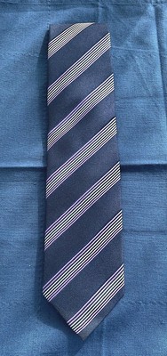 Vintage Smith & Rutherford, London, 100% Silk Tie Classic Stripe 