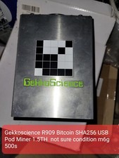 Gekkoscience R909 Bitcoin SHA256 USB Pod Miner 1.5TH not sure condition m6g...
