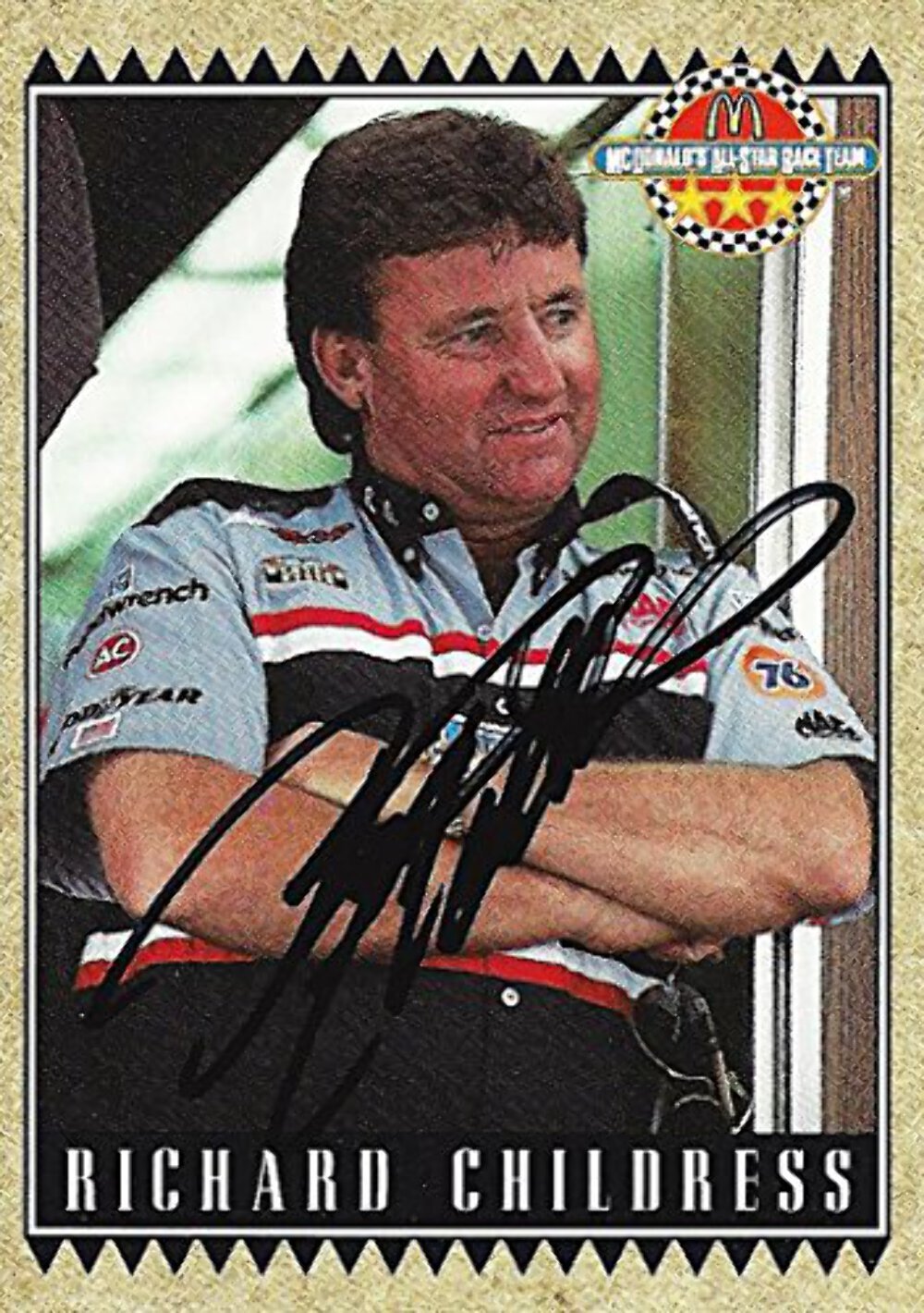 Richard Childress Racing Roster AUTOGRAPHED Richard Childress 1992 Maxx Racing McDonald's All-Star Race ...