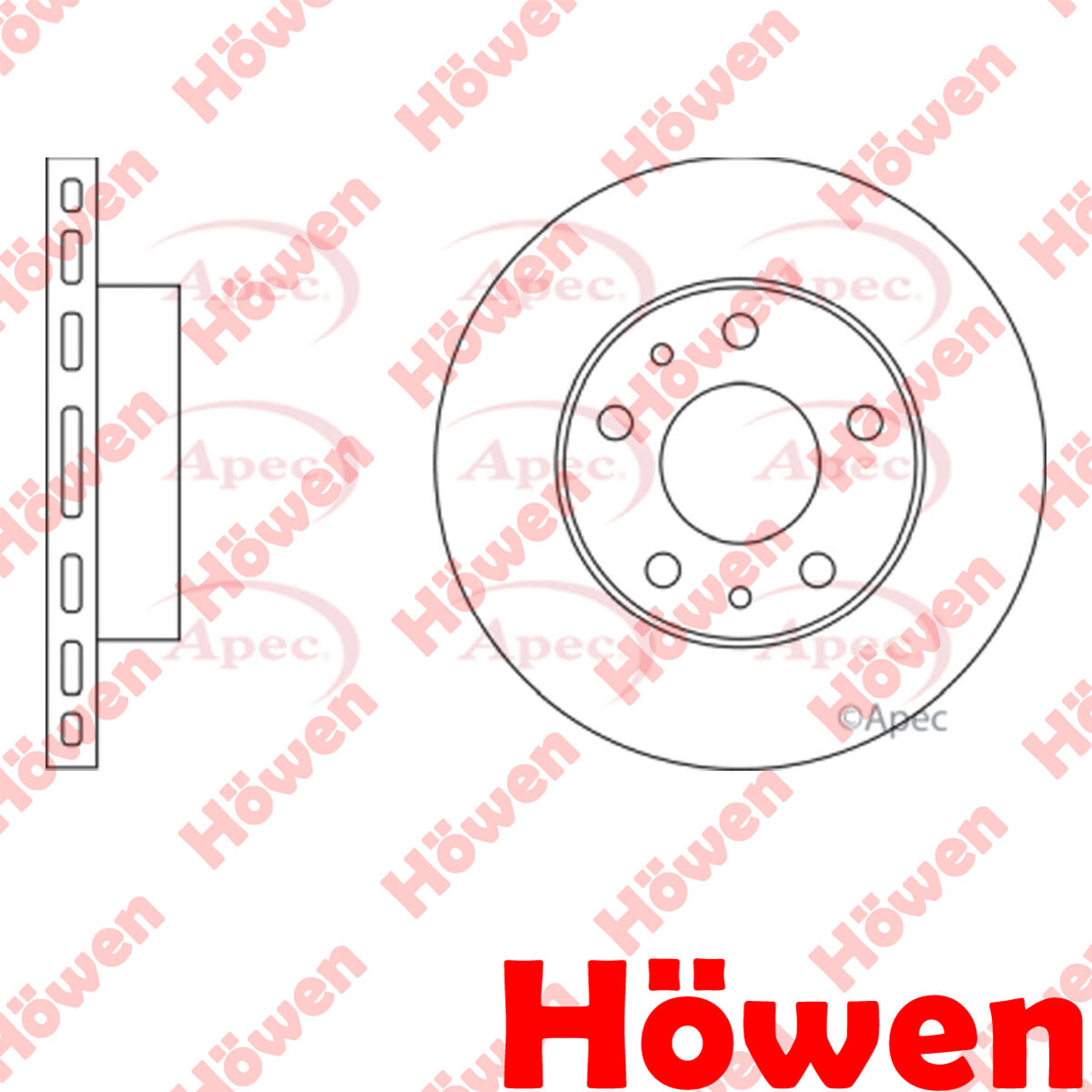 Fits Fiat Ducato Citroen Relay Peugeot Boxer Brake Disc Front Howen #5 4246K2