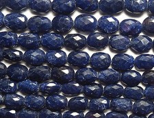 15.5" Strand BLUE SAPPHIRE 9-11mm Faceted Oval Beads