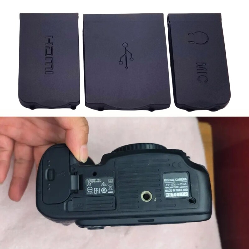 Set USB MIC Port Protector Cover Caps for D810 Simple Installation