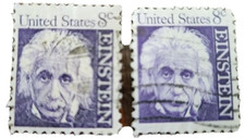 Lot of 2:  US Postage 1965 Albert Einstein 8 Cent Used Stamps 1285