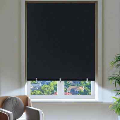 H72'' Blackout Curtains, No Drill Blackout Shades Self-Adhesive Blind Screen