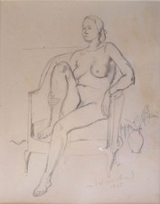 André MARCHAND (1907-1997) Dessin 1945 Nu 40x31cm École de Paris Fauvisme
