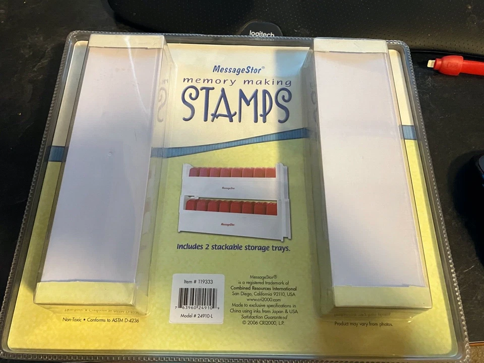 Álbum de recortes de boda/vacaciones MessageStor para hacer memoria 16 estampillas autoentintadas Foto 2 de 3
