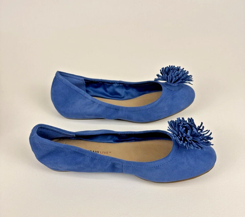 Isaac Mizrahi Live! Zapatos planos para mujer Sea medianos azules de gamuza talla 9M nuevos en caja Foto 3 de 4