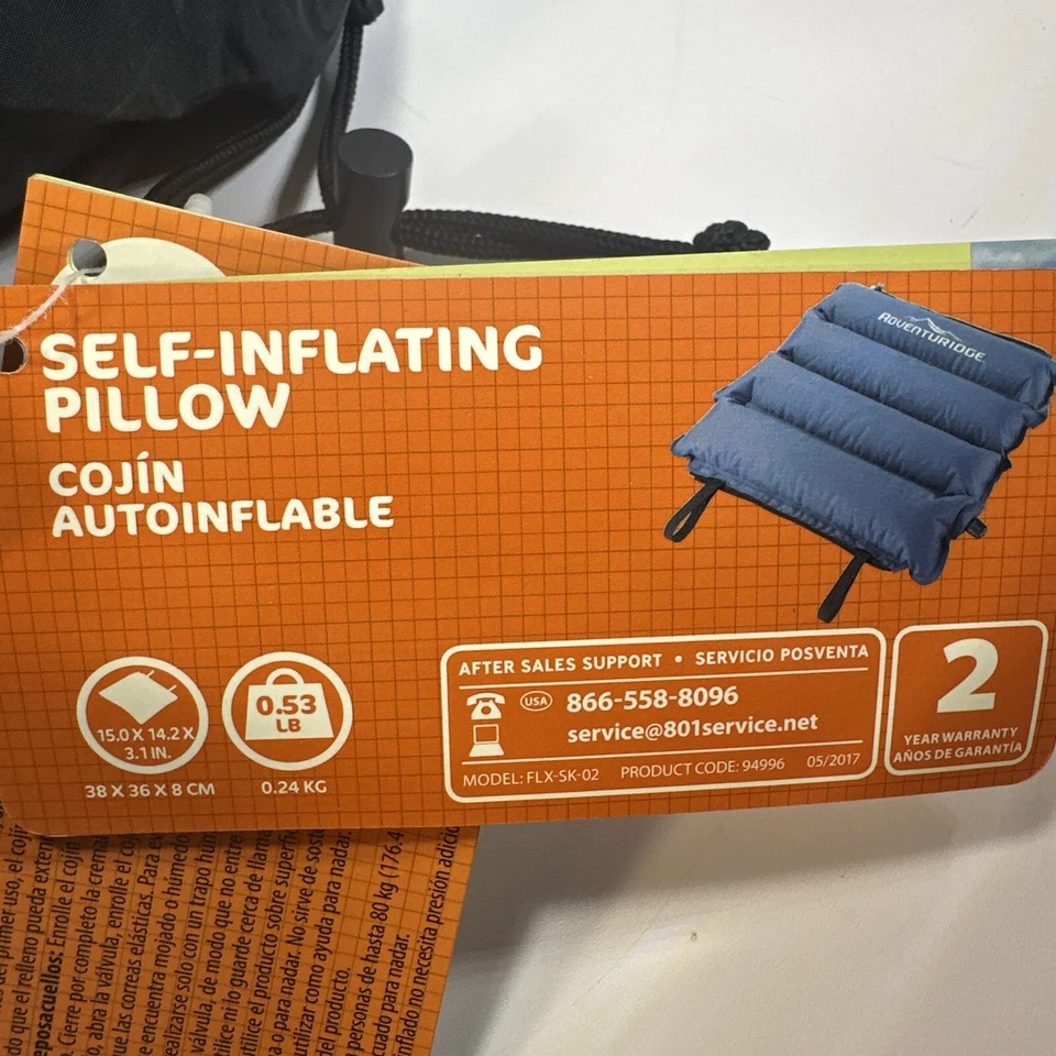 Adventuridge Selbstaufblasendes Kissen für Camping✨Leicht✨Schnurbeutel - Bild 3 von 3