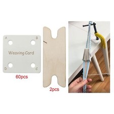 60x Tablet-Webkarten f&uuml;r Loom- oder Loom-Anf&auml;nger-Papierwebstuhlkarten