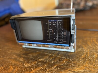 Vintage 1985 Emerson Model VR35 AC/DC Portable TV / AM/FM/PSB Retro ...