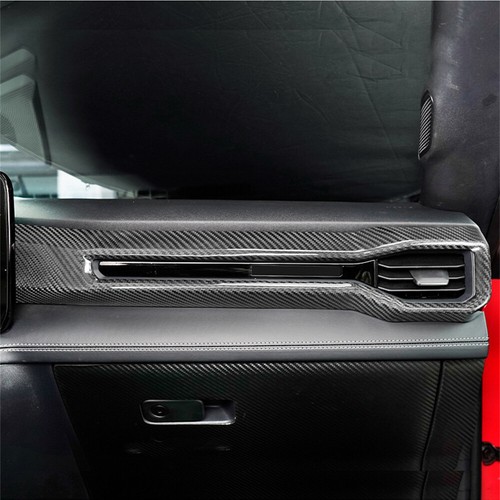 Real Carbon Fiber Console Co-pilot Dashboard Panel Trim For Ford Mustang 2024-25 - Picture 4 of 11