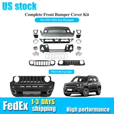 Fits Jeep Renegade 2019-2023 Complete Front Bumper Cover Kit W/Grill Fog Lights
