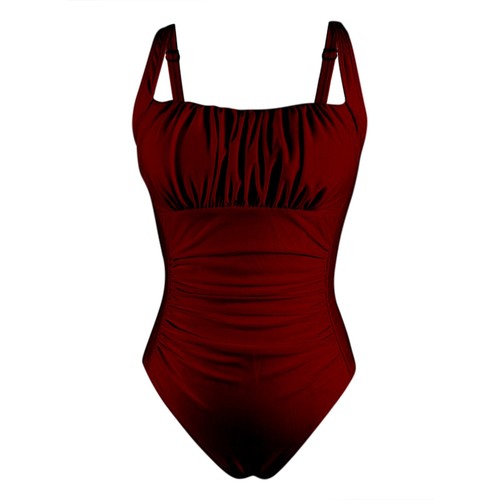 Women's Swimsuit Ruched Tummy Control Bathing Suits Vintage Push Up Swimwears - Picture 57 of 57