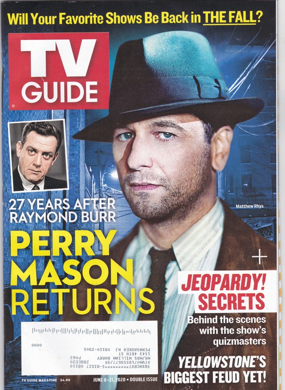 TV Guide featuring Matthew Rhys as Perry Mason