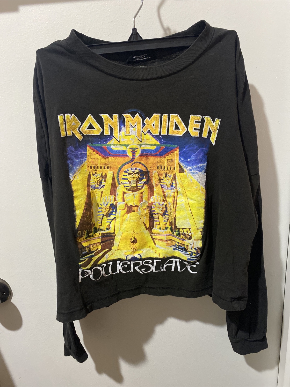 Sudadera Iron Maiden Hombre Camiseta Iron Maiden World Slavery Tour 1984-85 - Raglan De Manga 3/4, Tallas S A 3XL Camiseta Iron Maiden Vintage Tour 80s