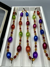Vintage Christopher Radko YULE JEWELS  garland - Item 99-457-0 New in Box w/tags