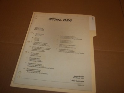#ad PY12 Stihl Parts Manual 024 $19.99