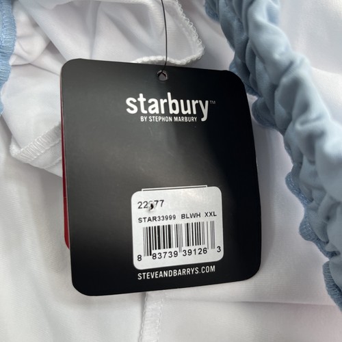 Starbury By Stephon Marbury Men’s Size XXL Extra Large Blue And White Shorts New - Picture 10 of 15