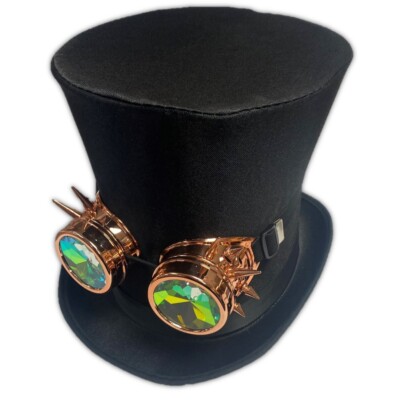 Steampunk Top Mütze & holographische Brille Vintage nobel Cosplay Acccecory 