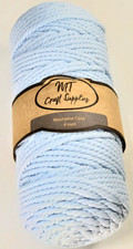 MT Craft 110 Yards 4mm, 10 LB MACRAME Cord 100 Cotton, Mint Blue