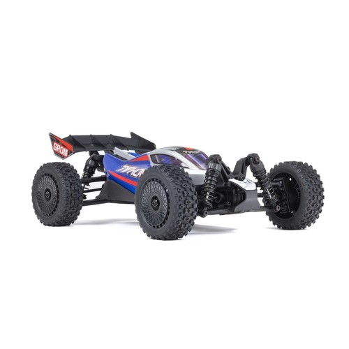 NEW ARRMA ARA2106T1 1/18 TYPHON GROM MEGA 380 Brushed 4X4 Buggy RTR Blue/Silver - 第 2/12 張圖片