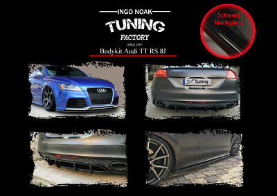 Bodykit Frontspoiler Diffusor Seitenschweller ABS für Audi TT RS 8J Schwarzglanz