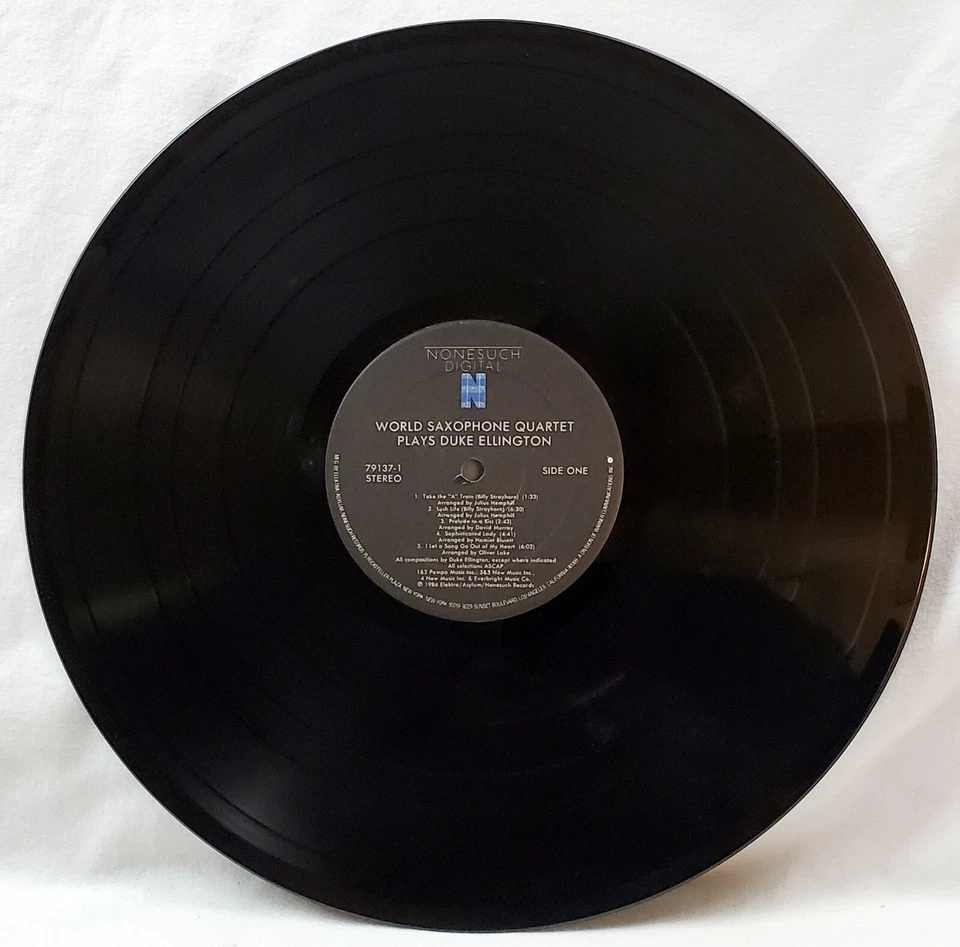 World Saxophone Quartet Plays Duke Ellington Vinyl LP Nonesuch Digital 79137-1 - Image 4 of 4