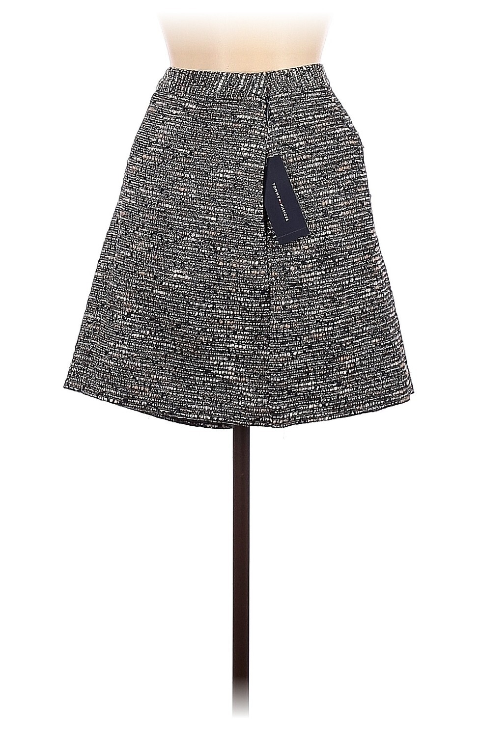 Tommy Hilfiger Mini Skirt Women Sz 8 Gray Metallic Tweed Pockets Lined thumbnail 7