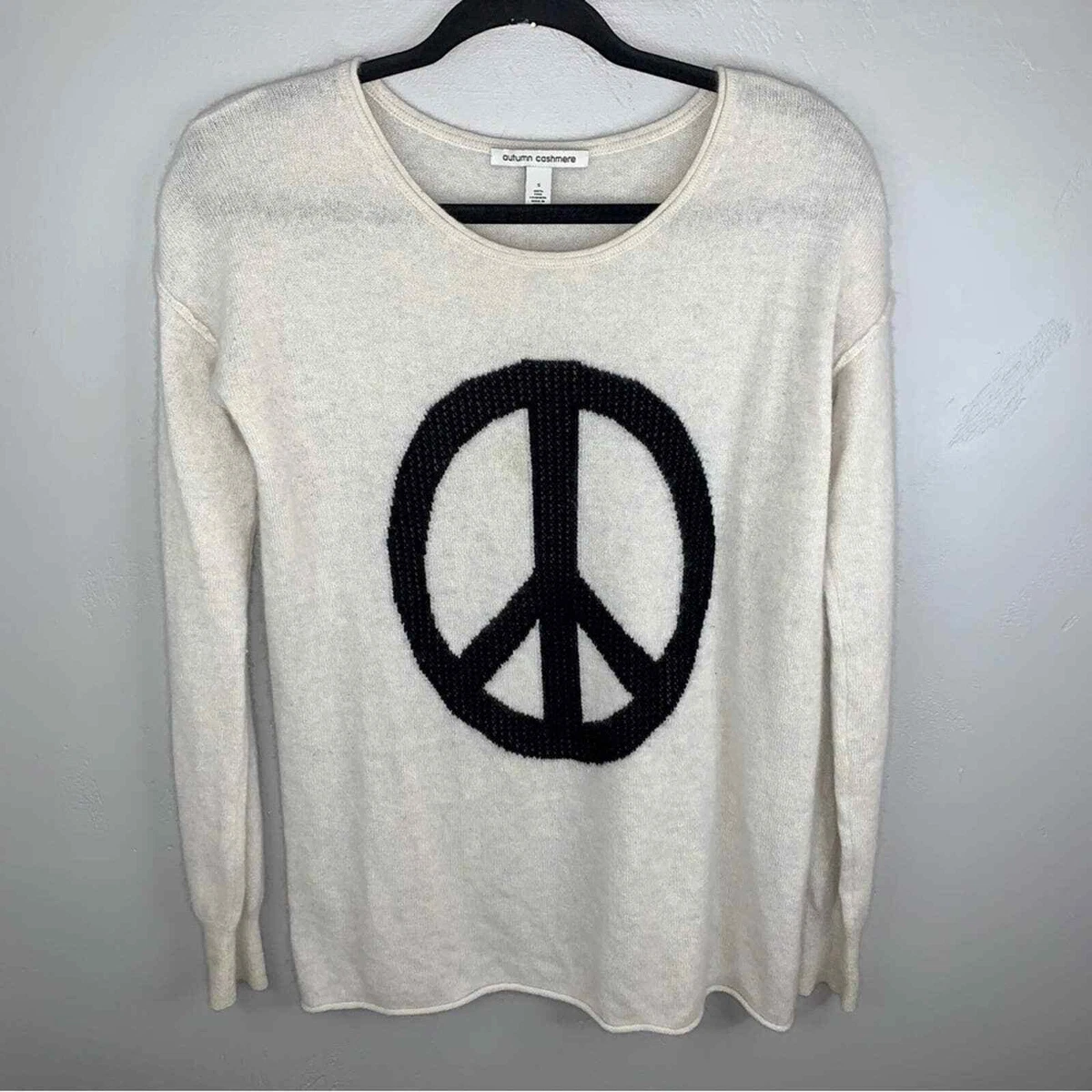 Autumn Cashmere Peace Sign Cashmere Sweater Size Small eBay