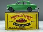 Moko Lesney Matchbox No.43A Hillman Minx 1958 Mint,Genuine in Original Box