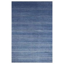 12' x 18' Blue Hand Knotted Grass Design Wool and Silk Oversized Rug R79358