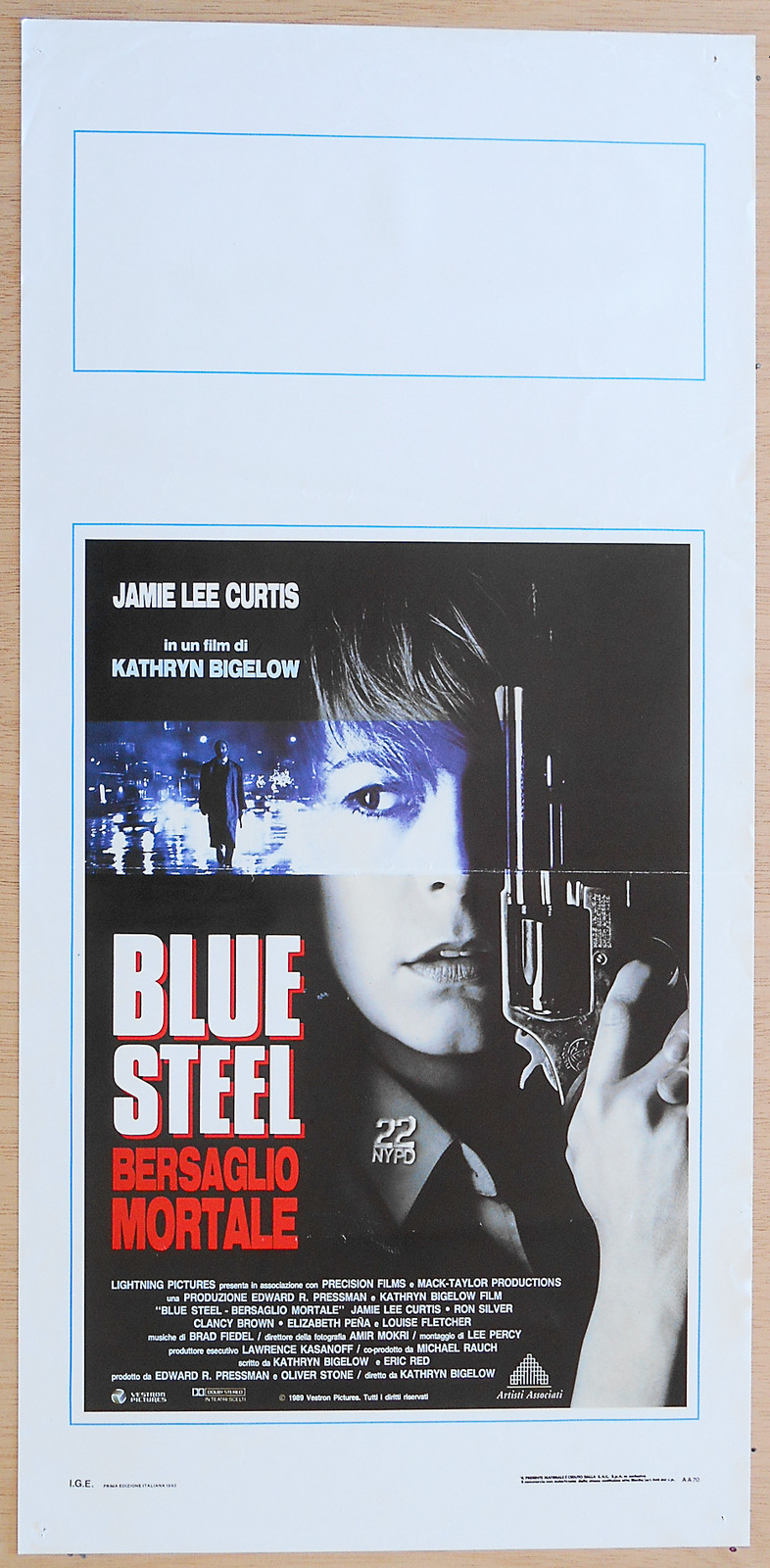 Locandina originale film Blue Steel - Bersaglio mortale (1989) - Regia di Kathryn Bigelow