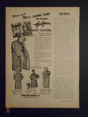 1962 Hodgman Rubber CO Framingham MA New England Patriots AFL football capes