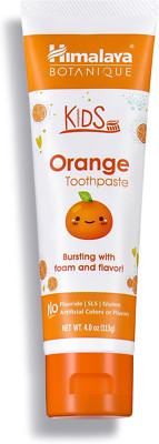 Botanique Kids Toothpaste, Herbal, Orange Flavor, Fights Plaque, Fluoride-Free,